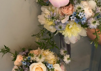 Light pink and blue bouquet